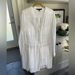BCBG MaxAzria Shirt Dress Cover Up | Drawstring Waist | Size S (Fits M)